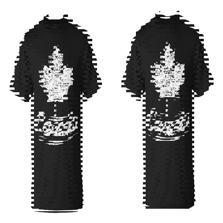 Bandiera Canadese D'epoca Canada Bandiera Foglia D'acero Maglietta