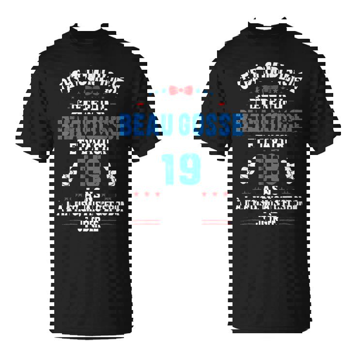 C'est Compliqué D'être Un Beau Gosse Et D'avoir 19 Ans T Shirt Tendance Et Drole Pour Les Jeunes Hommes