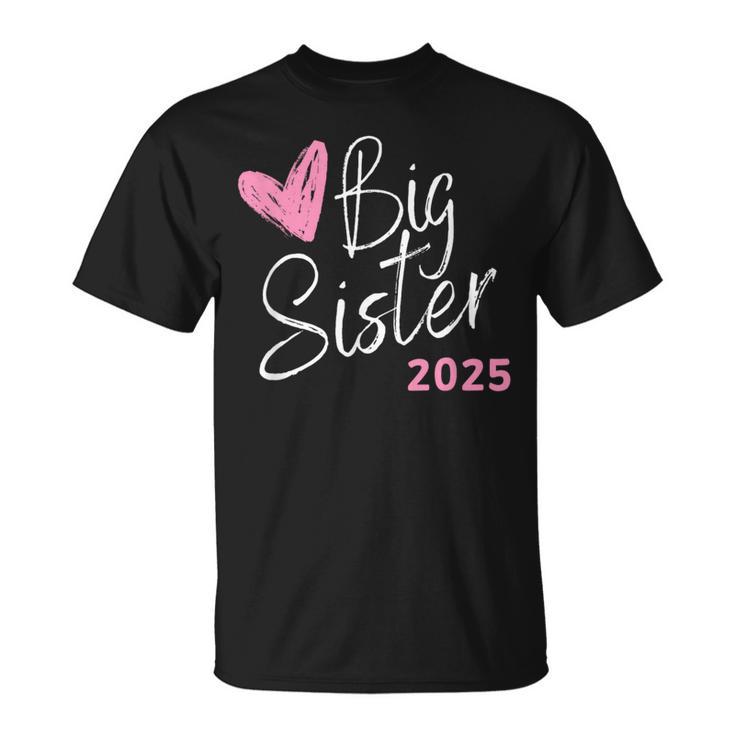 Big Sister Ich Werde Große Schwester 2025 Lettering Girl's T-Shirt