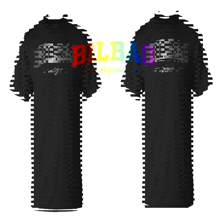 Bilbao Deporte Lgbtqai Souvenir Paísasco Camiseta unisex