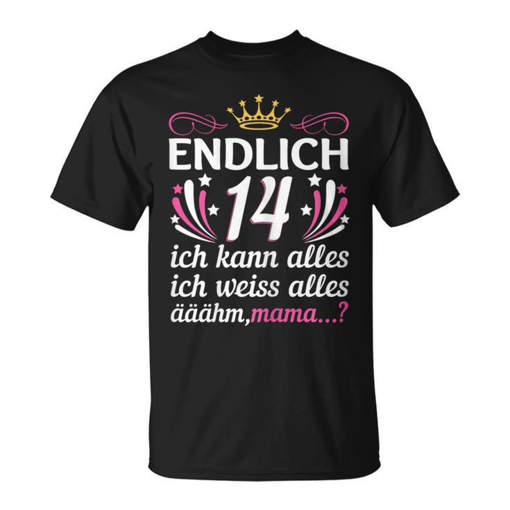 Birthday Girl Endlich 14 Ich Kann Alles Krone Cute T-Shirt