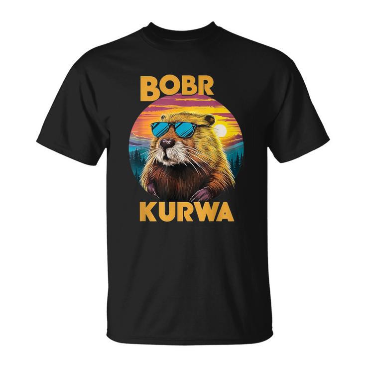 Bobr Kurwa Flannelette Meme Bóbr Bober Kurwa T-Shirt