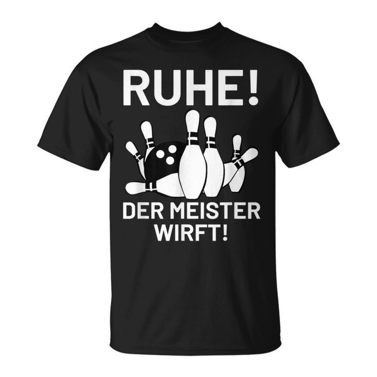 Bowling Bowler Peace Der Meister Wirft T-Shirt