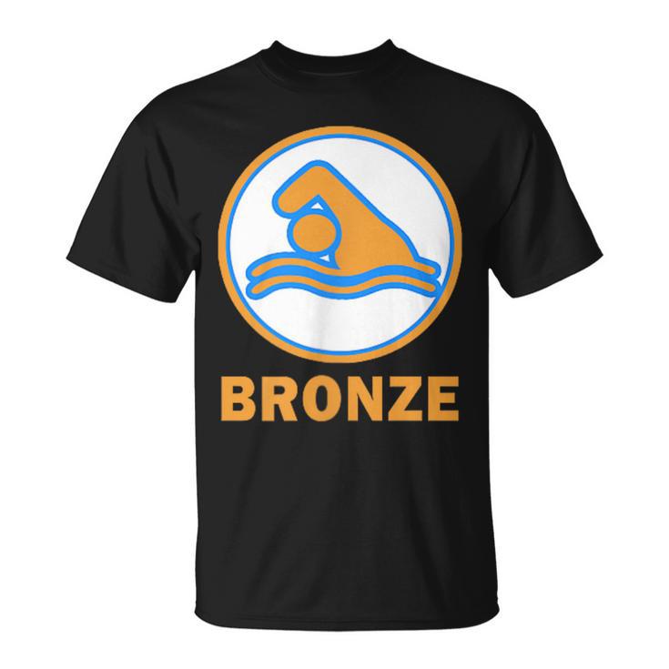 Bronze Prüfung Bestanden Swimming Badge Bronze Swimmer S T-Shirt