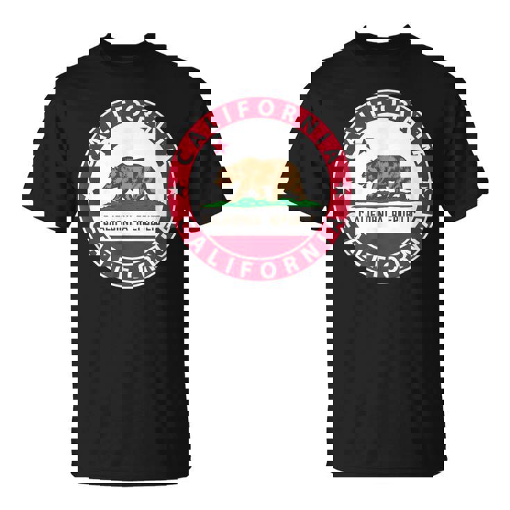 Californie California Drapeau D'ours Usa Etats-Unis America T-Shirt