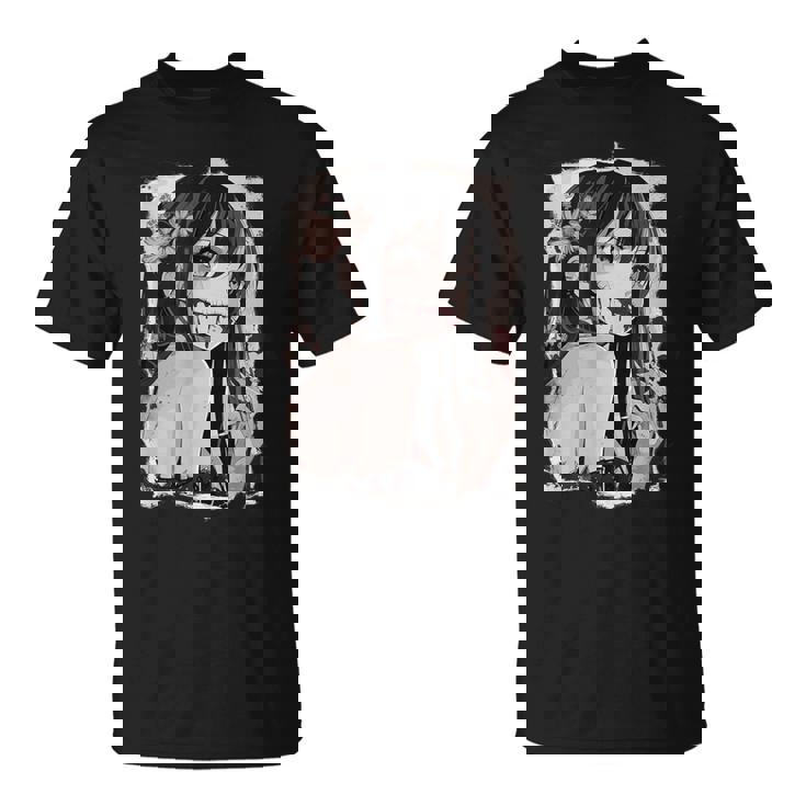 Camisa De Anime Gótica Creepy Horror Anime Manga Japonés Camiseta unisex
