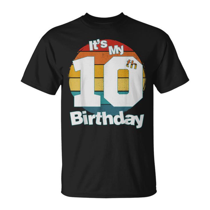 Camisa De Cumpleaños Número 10 Es Mi 10 Cumpleaños Cumpleaños 10 Años Camiseta unisex