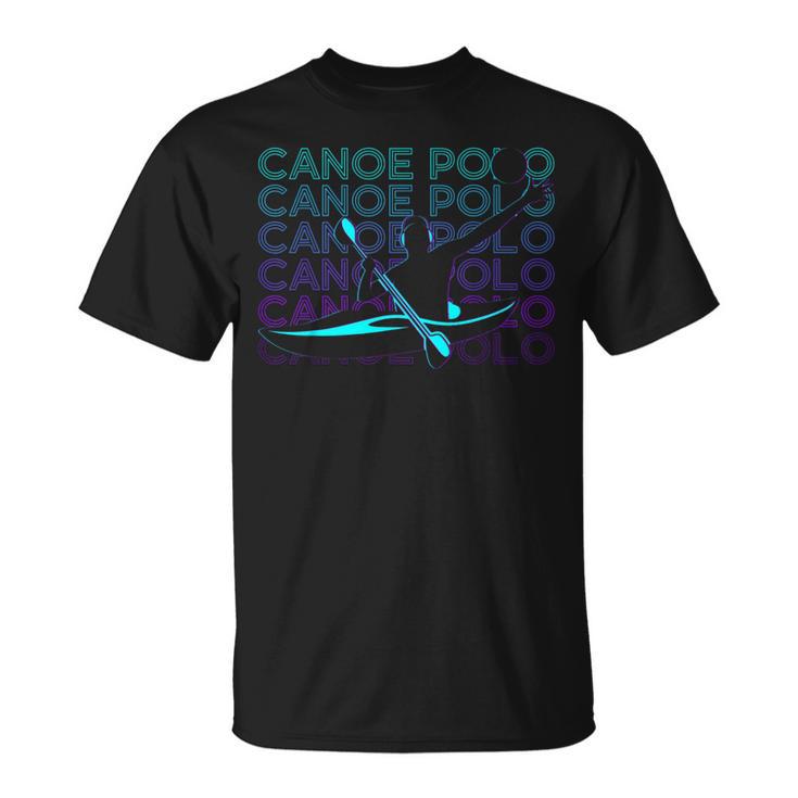 Canoe Polo Canoeing Retro T-Shirt