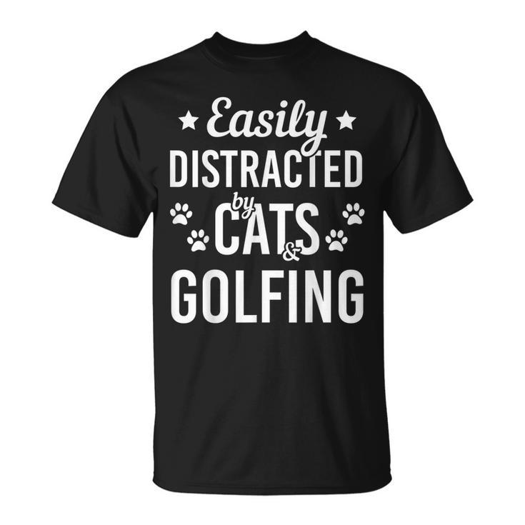 Cat Lover Golf Lover Cats And Golfing Golfer Cat T-Shirt