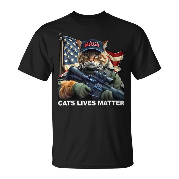 Cats Life Important Trump 2024 Cat Maga T-Shirt