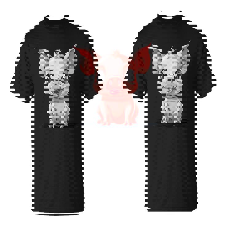 Cerdo Lindo Cerdo De La Suerte Niños Cerdito Camiseta unisex