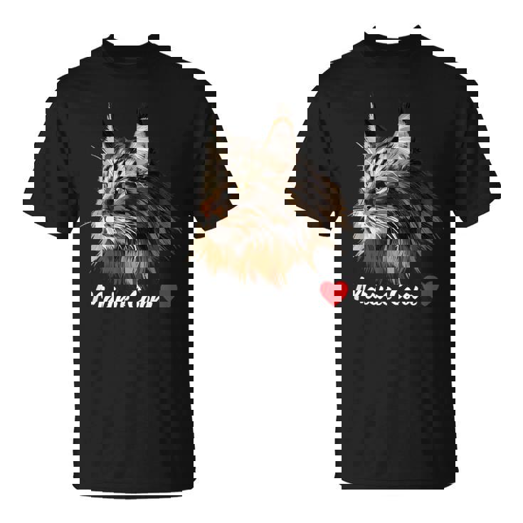 Chat Maine Coon Chat Amoureux Coeur Cadeau Chats T-Shirt