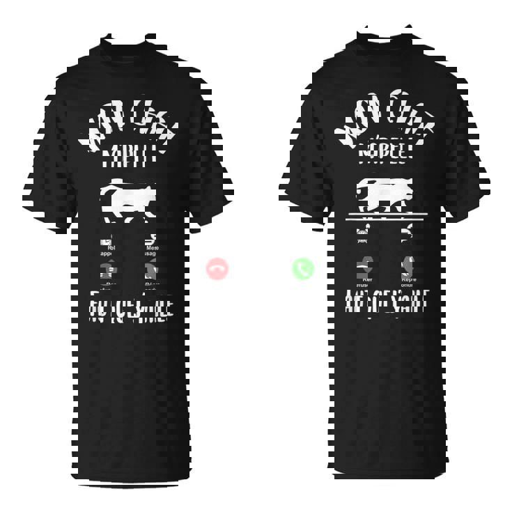 Chats Humour Drole Fille Mon Chat M'appelle T-Shirt
