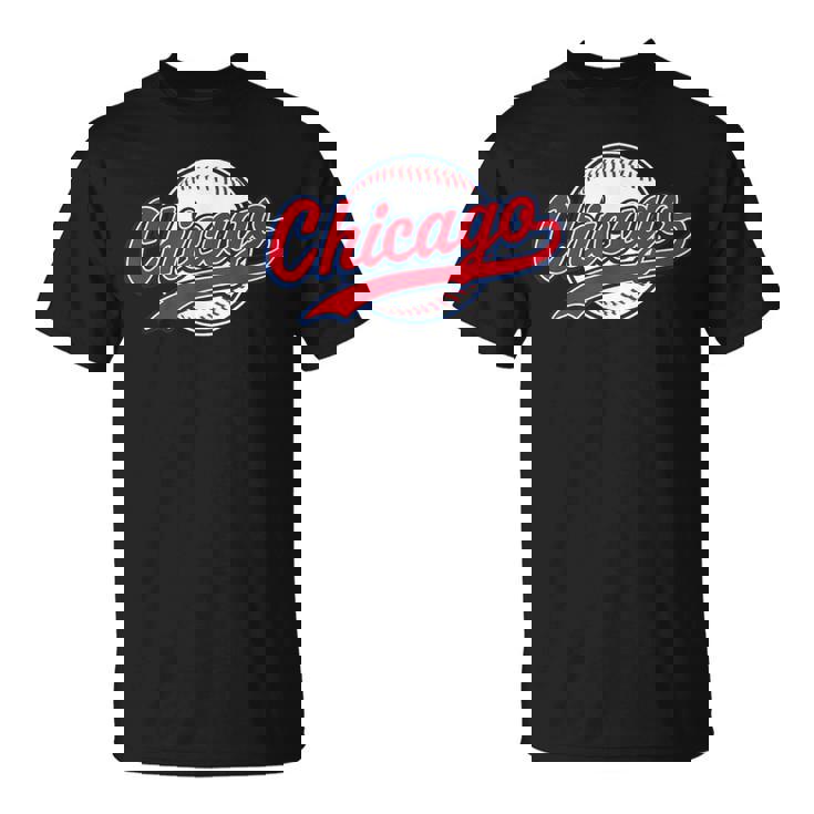 Chicagointage Baseball Throwback Retrò Maglietta