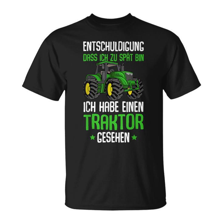 Children's Entschuldigung Das Ich Zu Late Tractor T-Shirt