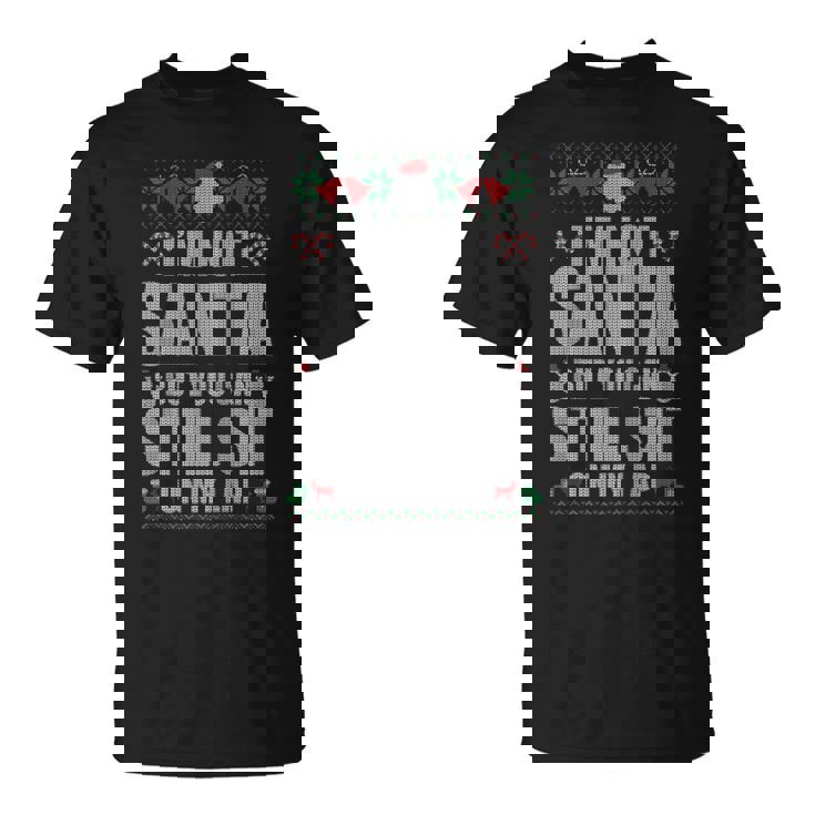 Christmas Santa Lap Ugly Christmas Sweater T-Shirt