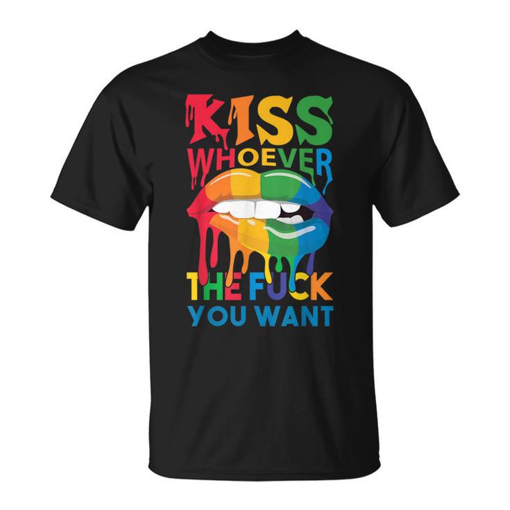 Christopher Street Day With Kiss Wen Zum Teufel Du Willst T-Shirt