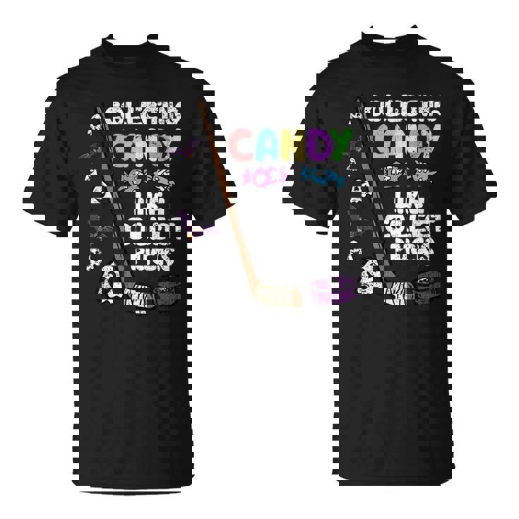 Coleccionando Caramelos Diseño Divertido Hockey Deporte Camiseta unisex