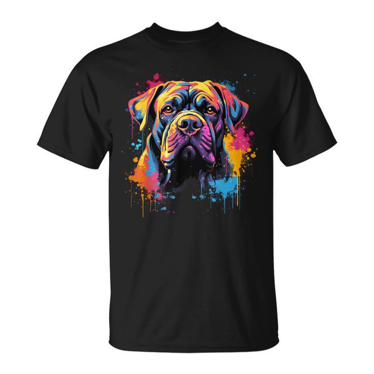 Colourful Cane Corso Dog T-Shirt