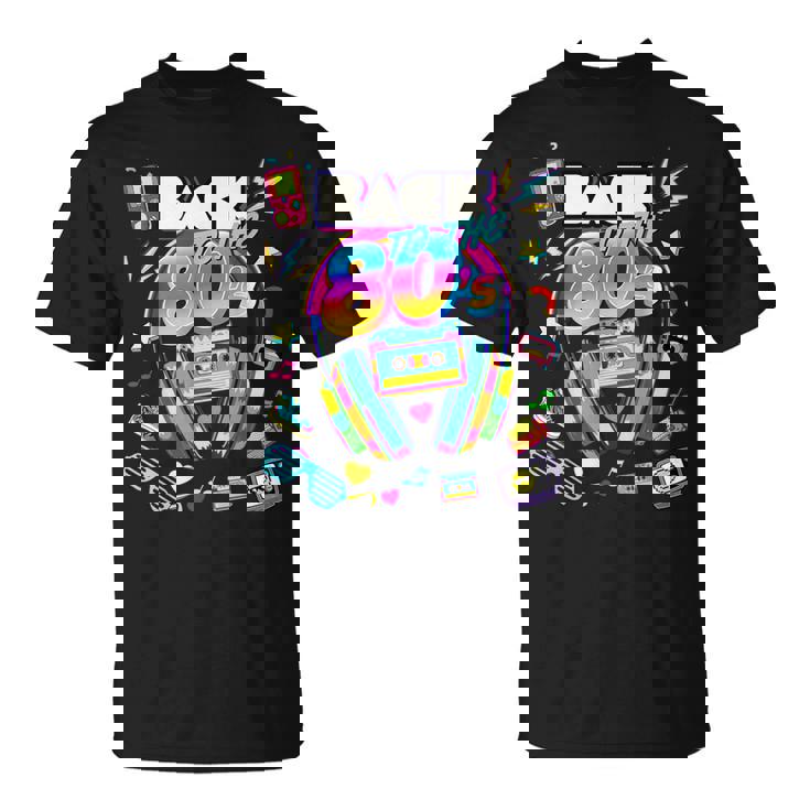 Cool 80'S Music Party Retro Back To 80'S Graphic Maglietta