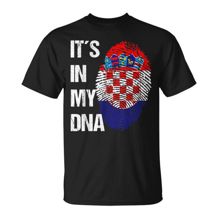 Croatian Flag Dna Fingerprint Croatia T-Shirt