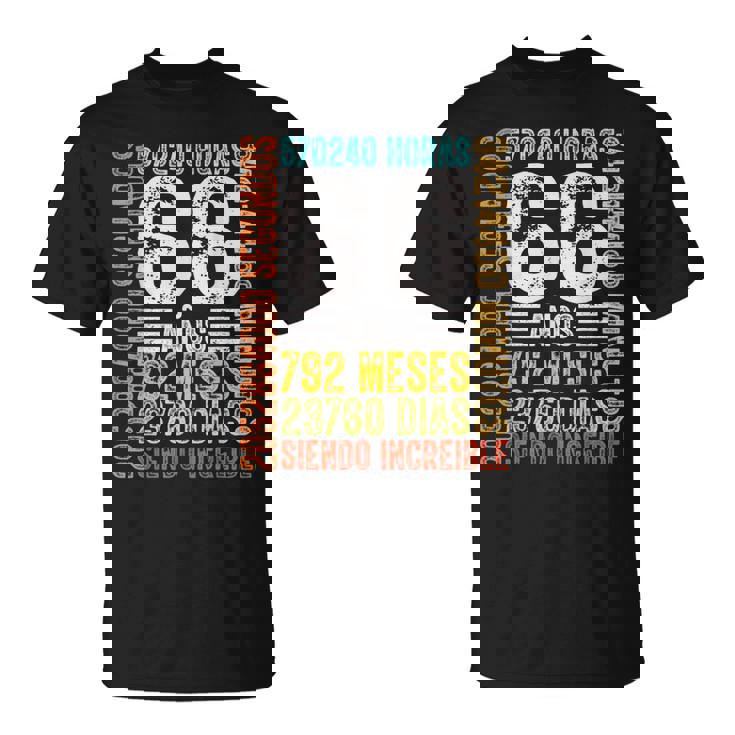 Cumpleaños Feliz 66 Años Feliz 66 Años Regalos Originales Camiseta unisex