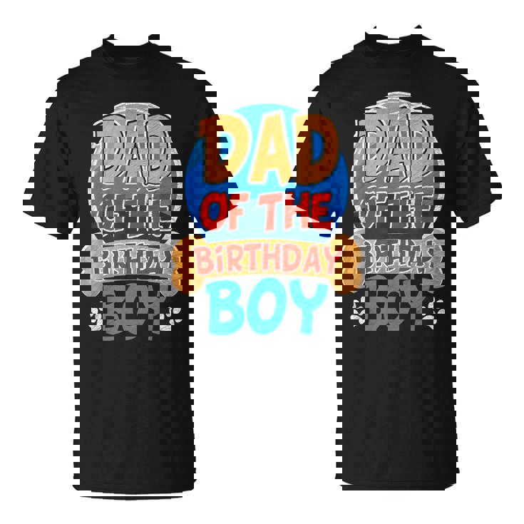 Dad Mom Of The Birthday A Boys Paw Family Matching T-Shirt