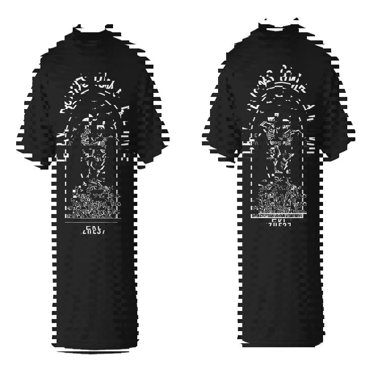 Dancing Skeleton Dry Bones Come Alive Christian Halloween T-Shirt