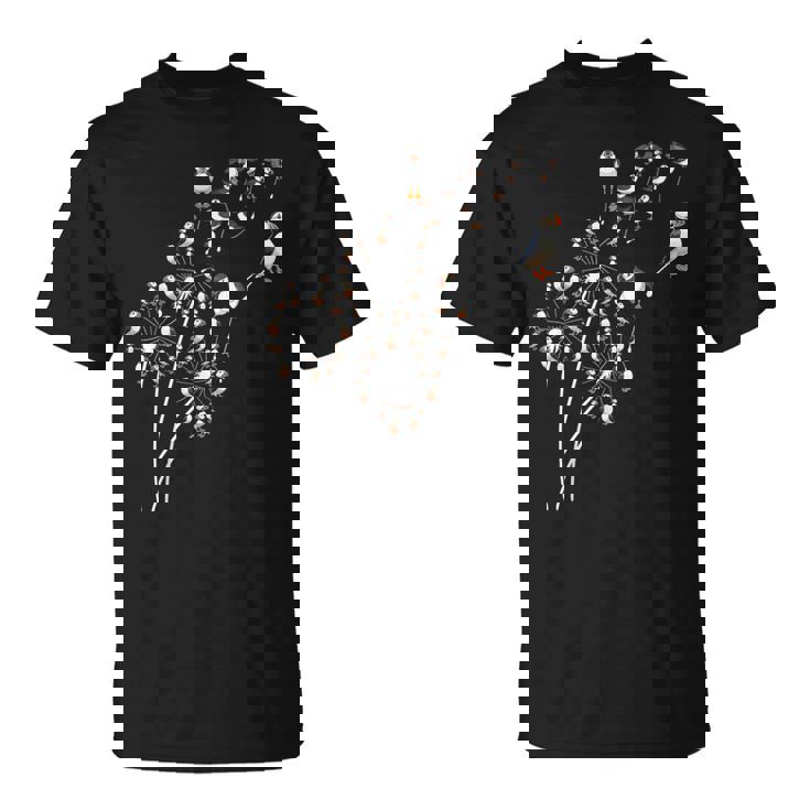 Dandelion Puffin Flower Floral Puffin Tree T-Shirt