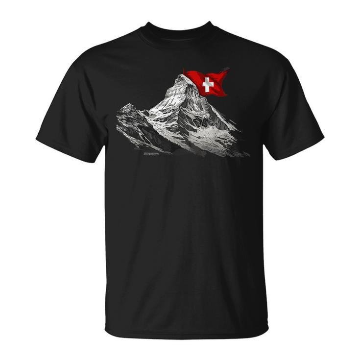 Das Matterhorn In Zermatt Switzerland Alps Mountain T-Shirt