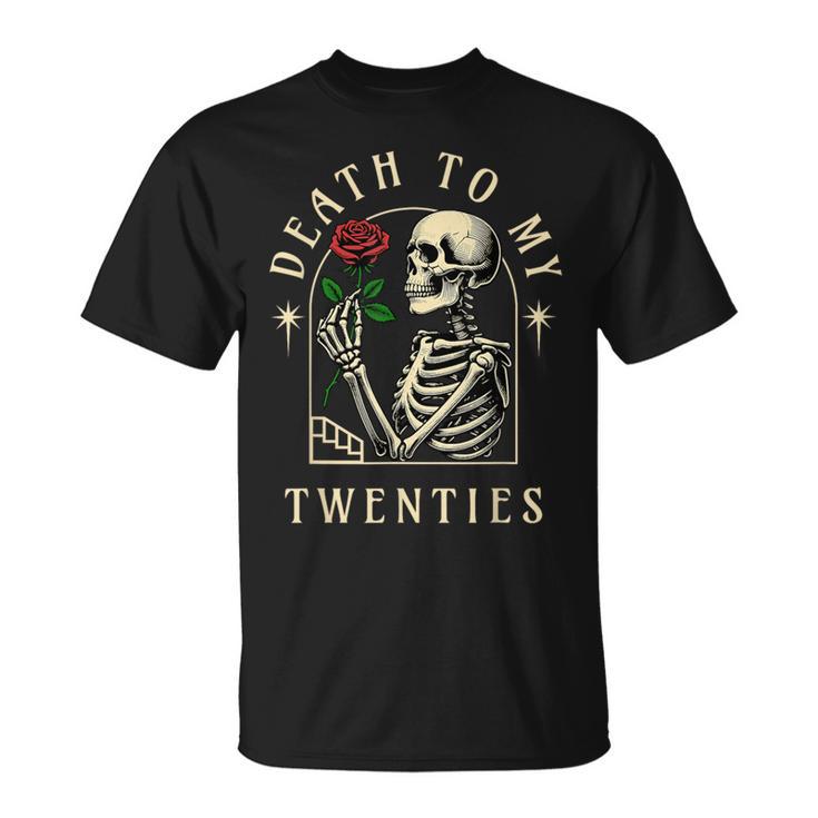 30Th Birthday RIP Death To My Twenties Skeletons T-Shirt - Monsterry