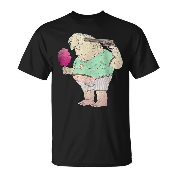 Desmond Smiling Friends Cotton Candy T-Shirt - Thegiftio