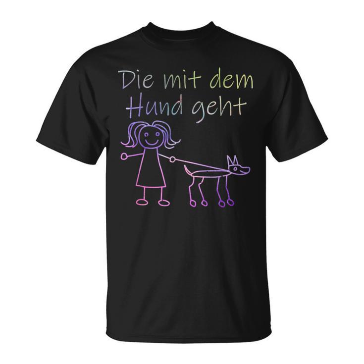 Die Mit Dem Hund Geht Half-Sleeve Die Mit Dem Hund Gehen German Lang T-Shirt