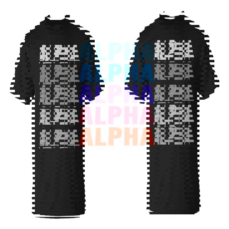 Divertido Regalo Nombre Alfa Personalizado Primer Nombre Camiseta unisex
