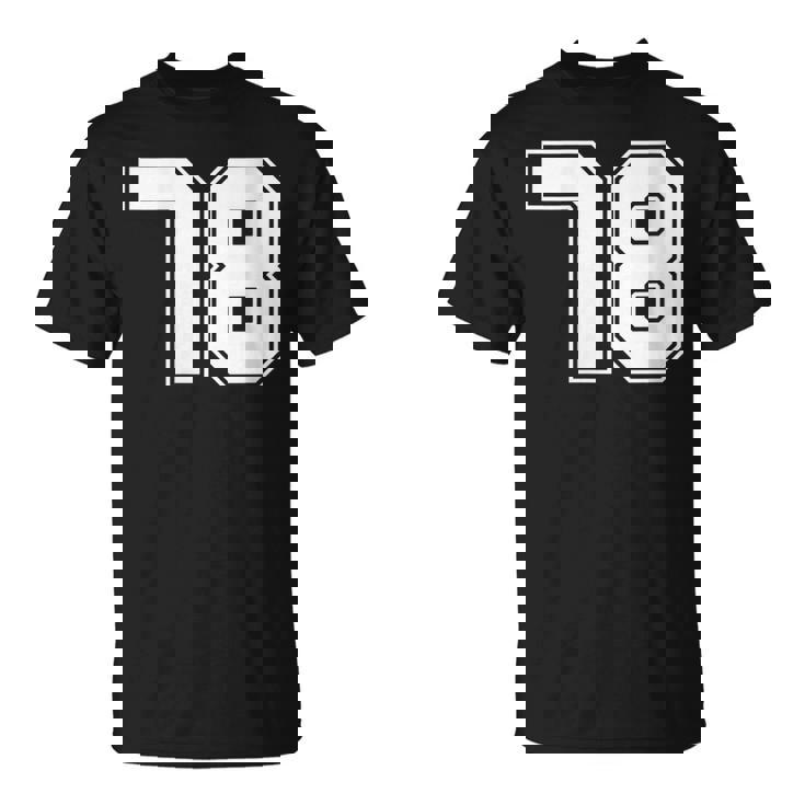 Donna Lucky Number 78 Maglia Per Il Compleanno Dei Fan Del Giocatore Sportivo Bianco Con Collo A Maglietta