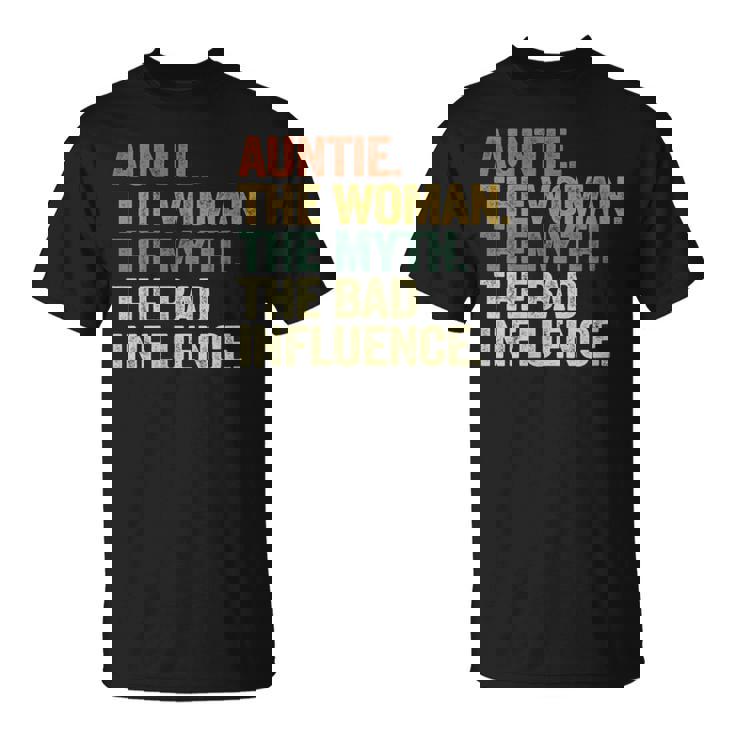 Donnaintage Cool Auntie Wuntie Woman Mito Brutta Influenza Con Collo A Maglietta