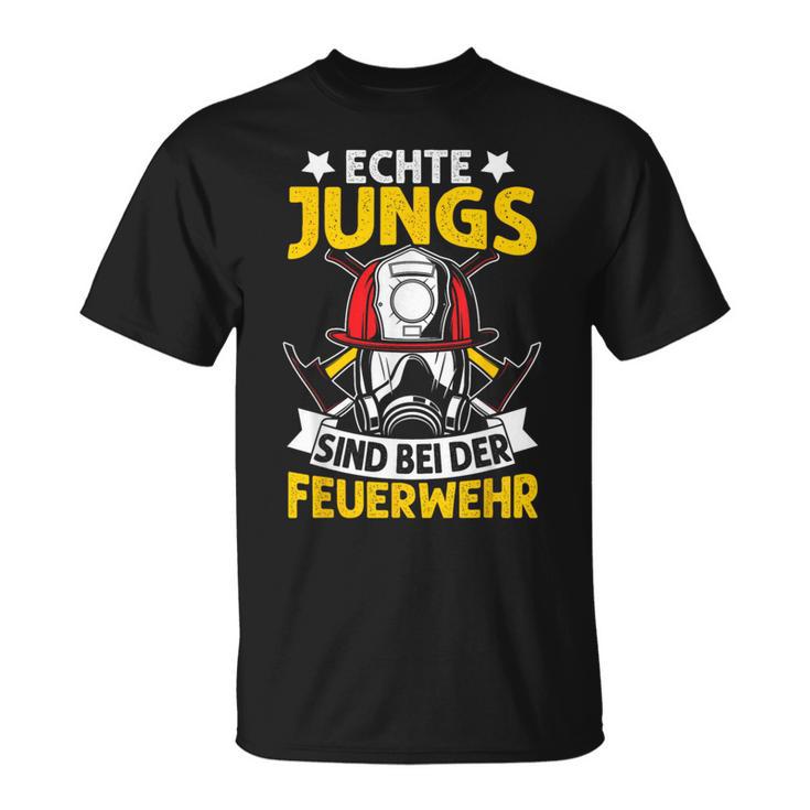 Echte Jungs Sind Feuerwehr T-Shirt