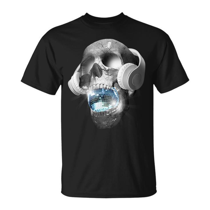 Edm Urban Dj Hip Hop Skull Streetwear Headphones Graphic T-Shirt