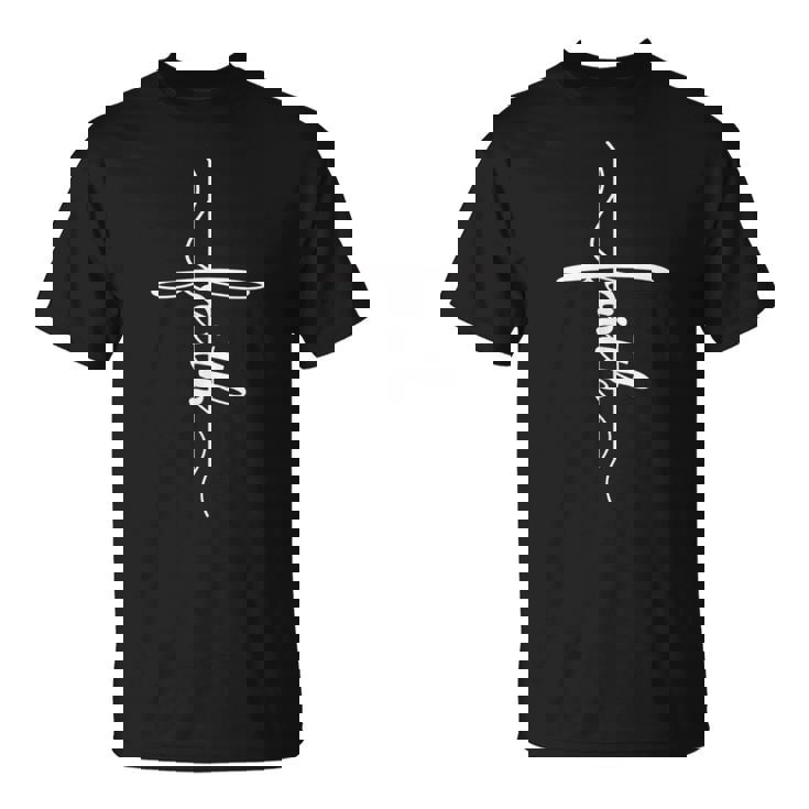 Faith Bible Verse Christian Sideways Tattoo T-Shirt