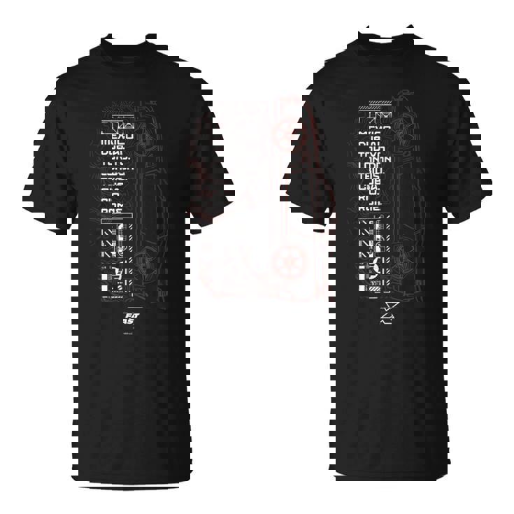 Fast X Worldwide Cities Fast & Furious Red Car Tactical Map Maglietta