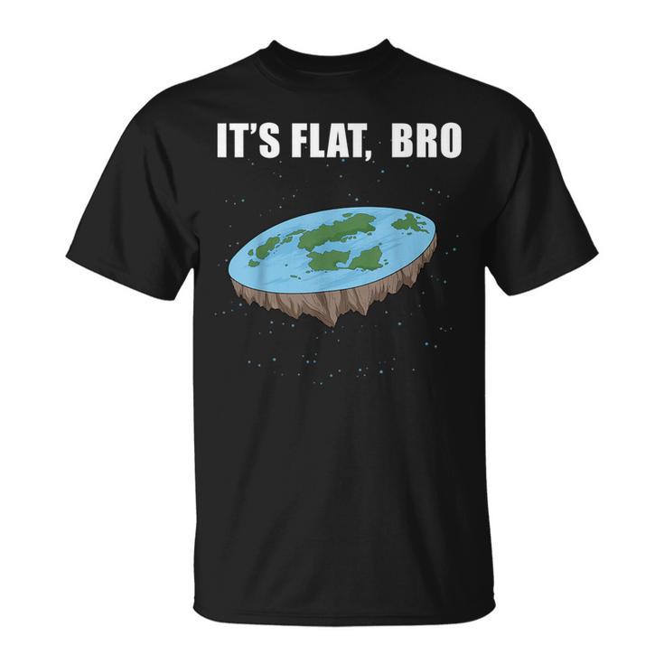 Flat Earth Die Erde Ist Flach Erde Disk T-Shirt