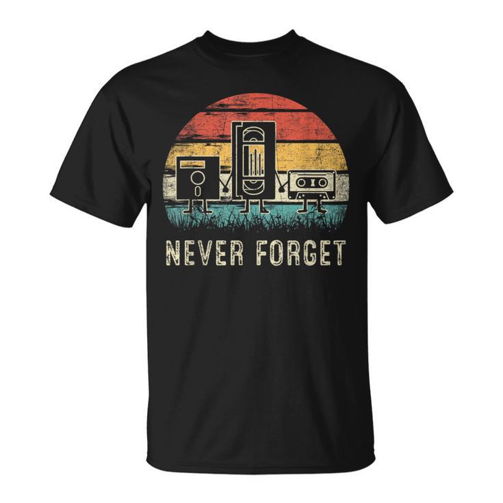 Never Forget Cassette Tape Retro 80S And 90S T-Shirt