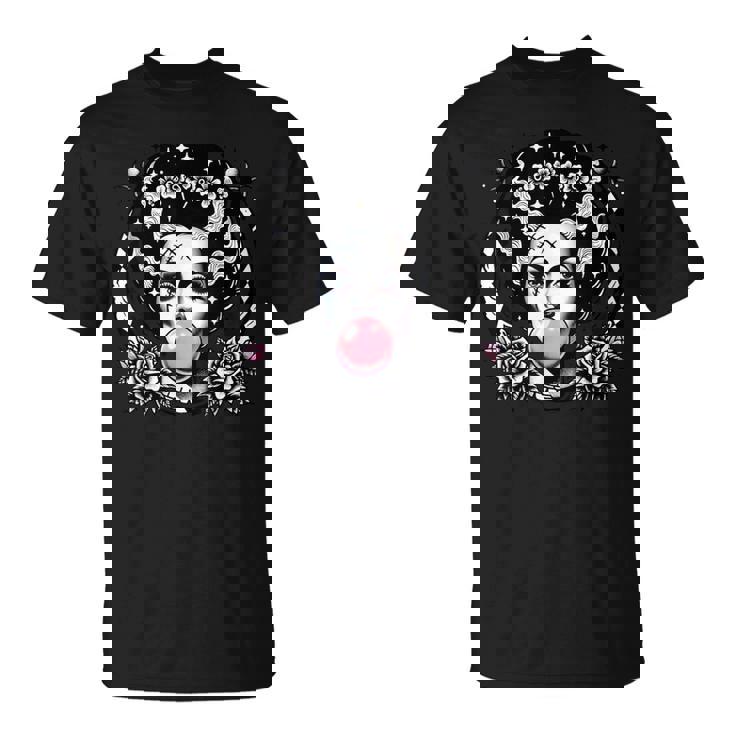 Frankenstein Monster And Bride Bubble Gum Halloween T-Shirt