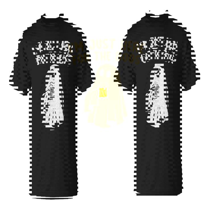 I'm Just Here For The Boos Halloween Costumes Ghost T-Shirt