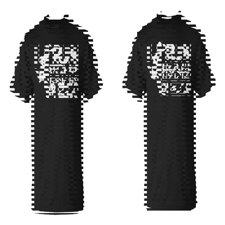 Marathon Cardio Running Pizza Lover T-Shirt