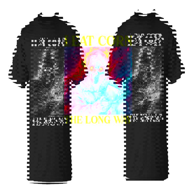 Oddly Specific Dank Meme Flaming Skeleton T-Shirt