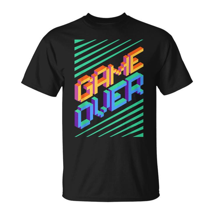 Game Over Iintage Retro Console Ps5 Gaming T-Shirt