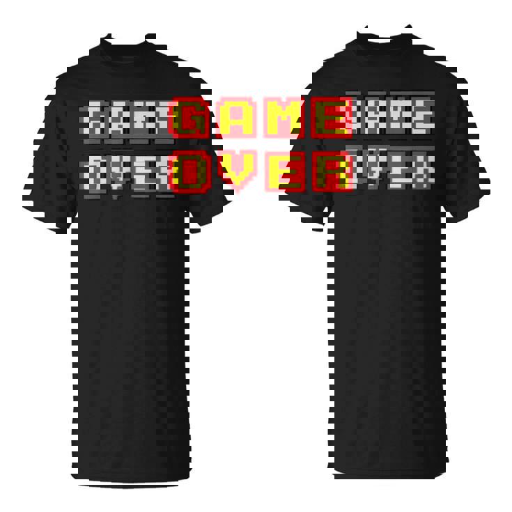 Game Overintage Retroideogiochi Gaming Regalo Arcade Maglietta