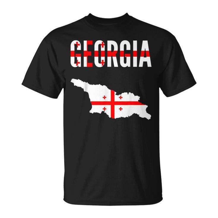 Georgian Georgian Map Flag T-Shirt