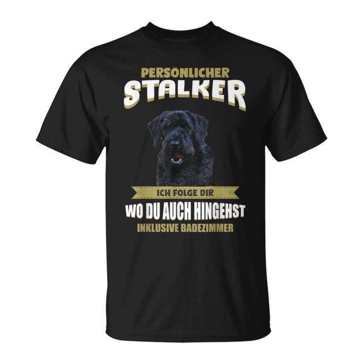 Giant Schnauzer With Giant Schnauzer Dog Motif T-Shirt